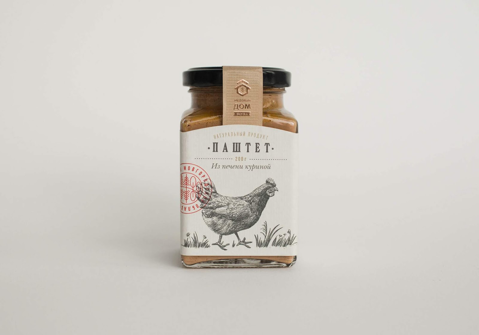 天然食品馅料罐头瓶包装设计(图3) 鸡肉酱包装设计
