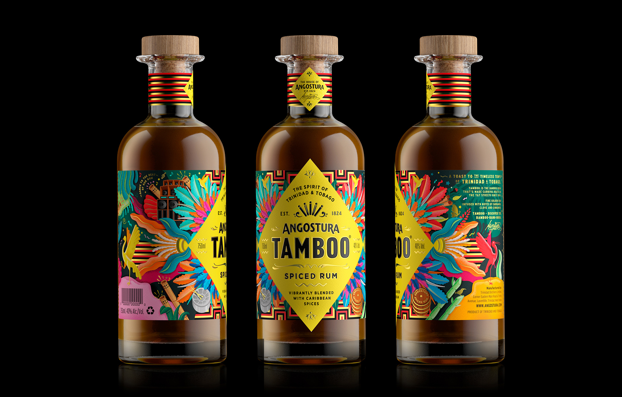 Tamboo朗姆酒包装设计这样做赋予品牌一种大胆而充满活力的态度(图5)