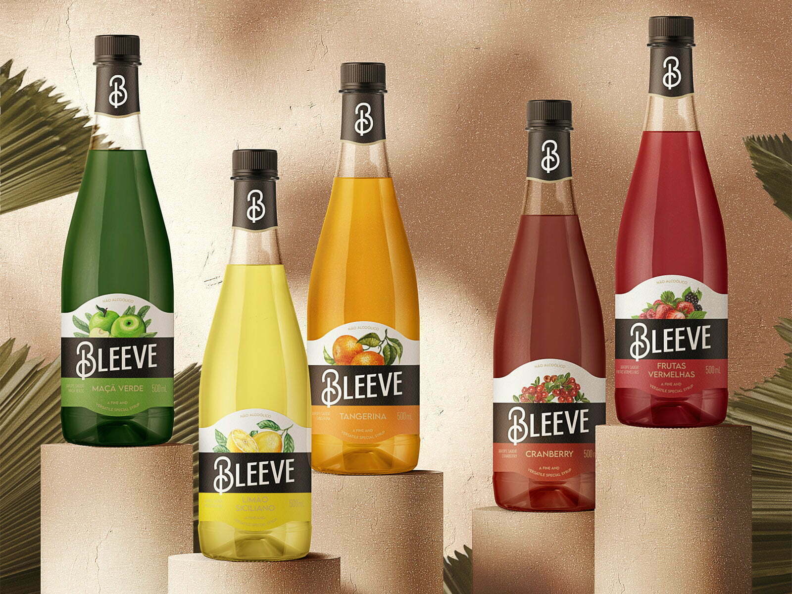 BLEEVE水果浓缩饮料个性化视觉包装设计(图1)