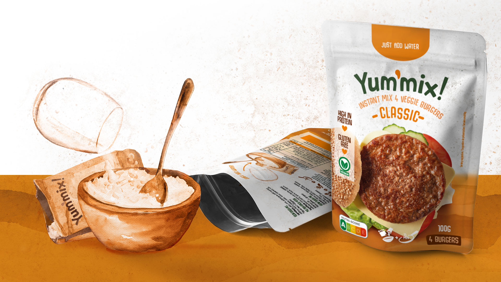 美味多汁的汉堡食品包装设计(图1)
