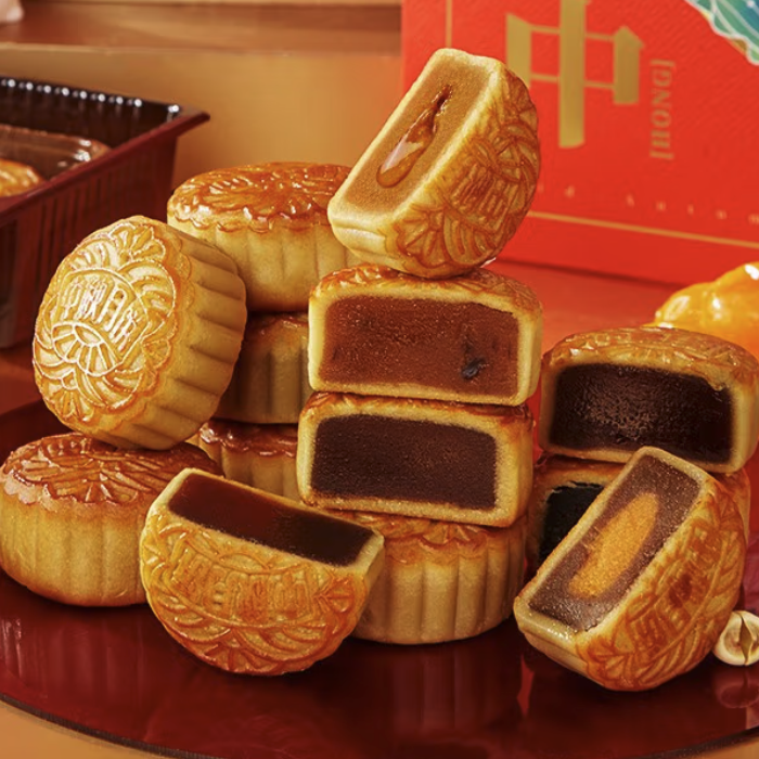 bi bi zan 比比赞 月满中秋 广式月饼 10饼8味包装礼盒产品包装创意设计欣赏(图3)