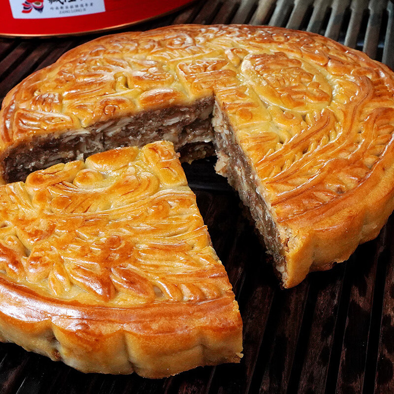 臧隆记 金腿伍仁广式大月饼 2kg 礼盒装包装礼盒产品包装创意设计欣赏(图3)