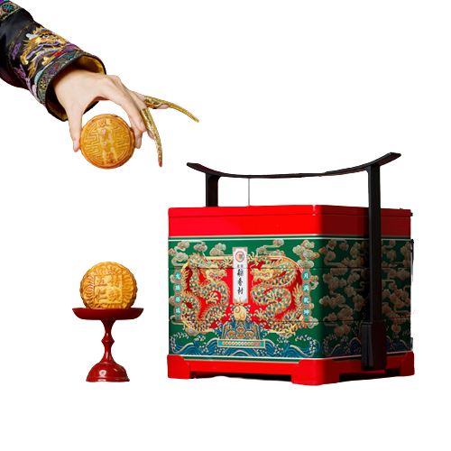 北京稻香村 三禾尊礼月饼礼盒 12饼9味 1.12kg包装礼盒产品包装创意设计欣赏(图1)