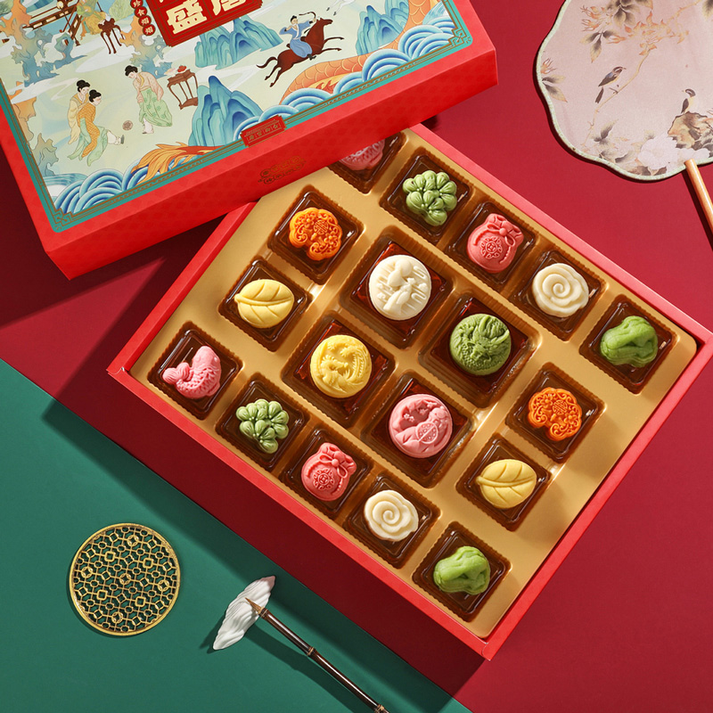 HUANG JIA SHANG SHI JU 皇家尚食局 唐风御点月饼礼盒 620g包装礼盒产品包装创意设计欣赏(图2)