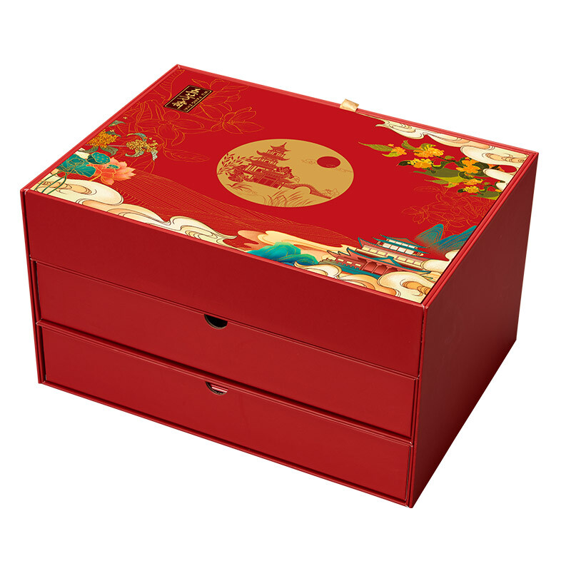 WU FANG ZHAI 五芳斋 五芳福瑞广式月饼 7饼7味 1.3kg 礼盒装包装礼盒产品包装创意设计欣赏(图2)