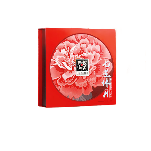 Huamei 华美 七星伴月 广式月饼 8饼5味 880g 礼盒装包装礼盒产品包装创意设计欣赏(图1)