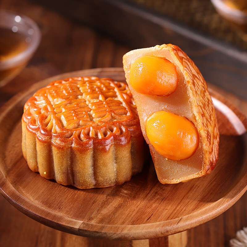 Huamei 华美 双黄纯白莲蓉广式月饼 680g 礼盒装