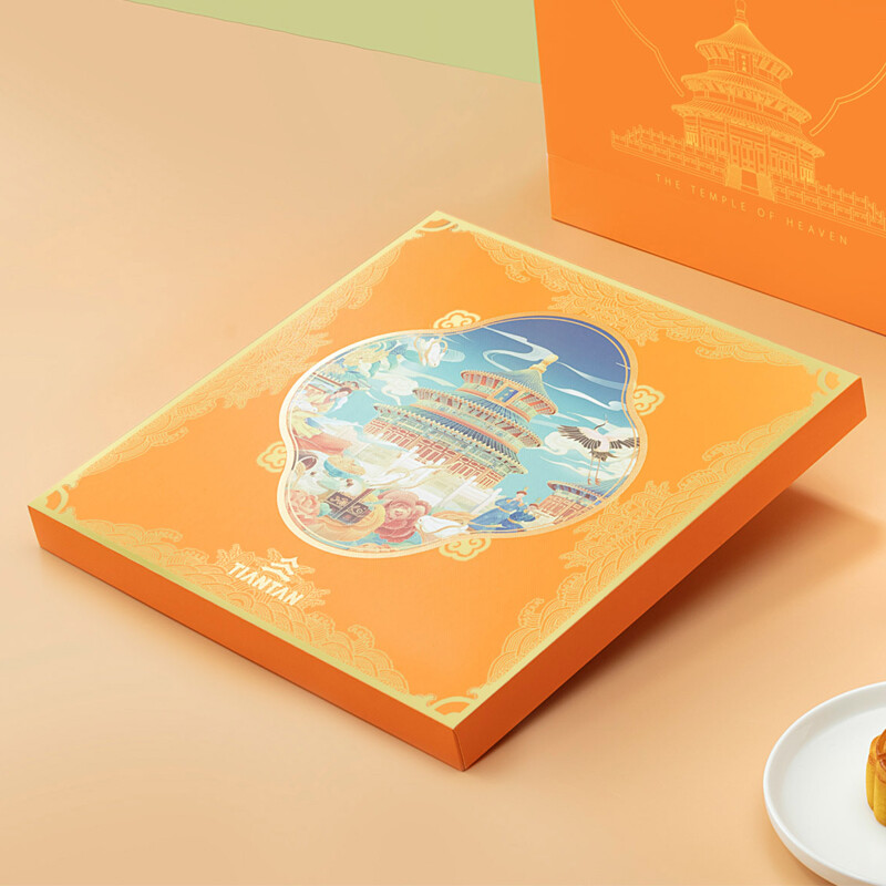 TIANTAN 祈福天坛 天坛臻礼 京式月饼 9饼9味 540g 礼盒装包装礼盒产品包装创意设计欣赏(图4)