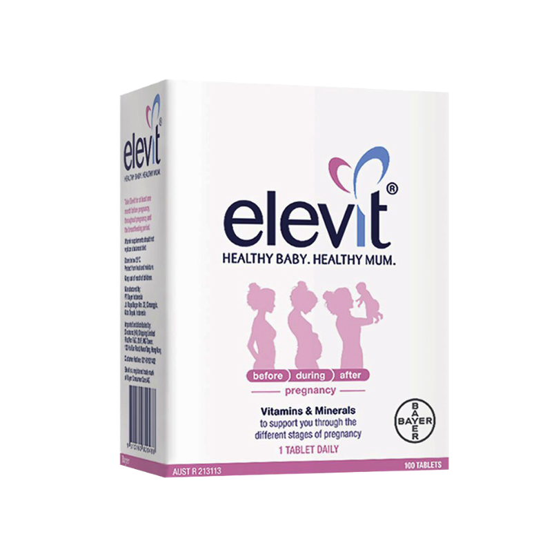elevit 爱乐维 全孕期复合维生素 100片保健产品包装创意设计欣赏(图1)