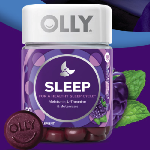 OLLY 褪黑素 睡眠自由罐 黑莓薄荷味 50粒保健产品包装创意设计欣赏(图2)