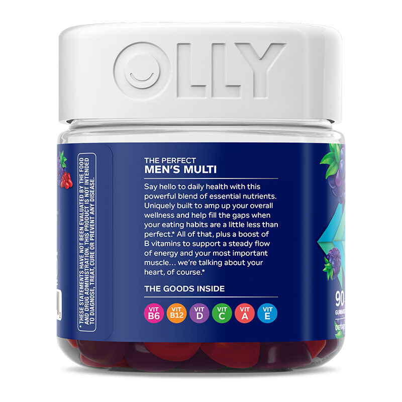 OLLY 男士复合维生素Q10 90粒保健产品包装创意设计欣赏(图3)