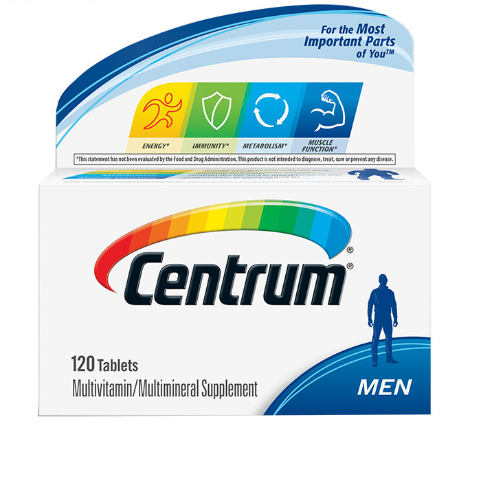 Centrum 善存 男士复合维生素 120粒保健产品包装创意设计欣赏(图5)