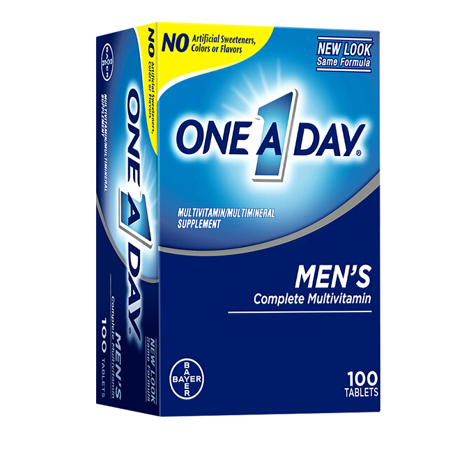 ONE A DAY 男士复合维生素 100粒保健产品包装创意设计欣赏(图2)