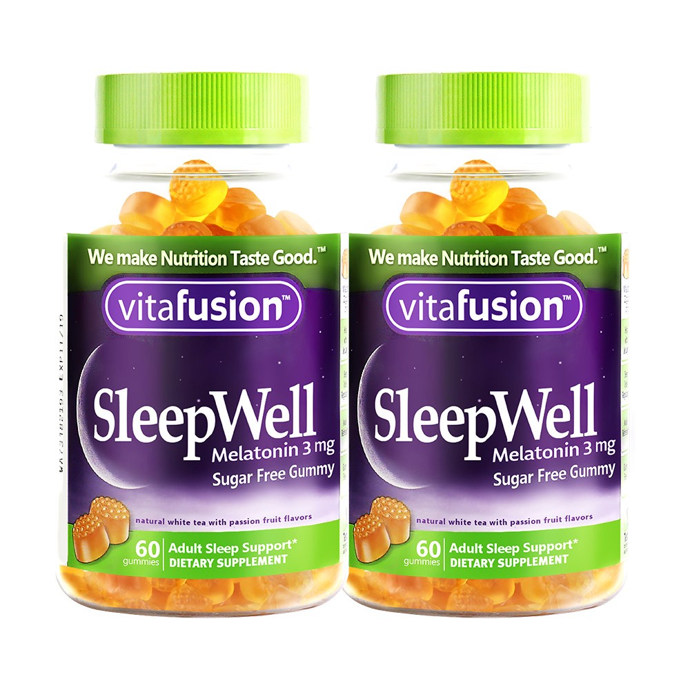vitafusion SleepWell 褪黑素软糖 60粒*2瓶保健产品包装创意设计欣赏(图1)
