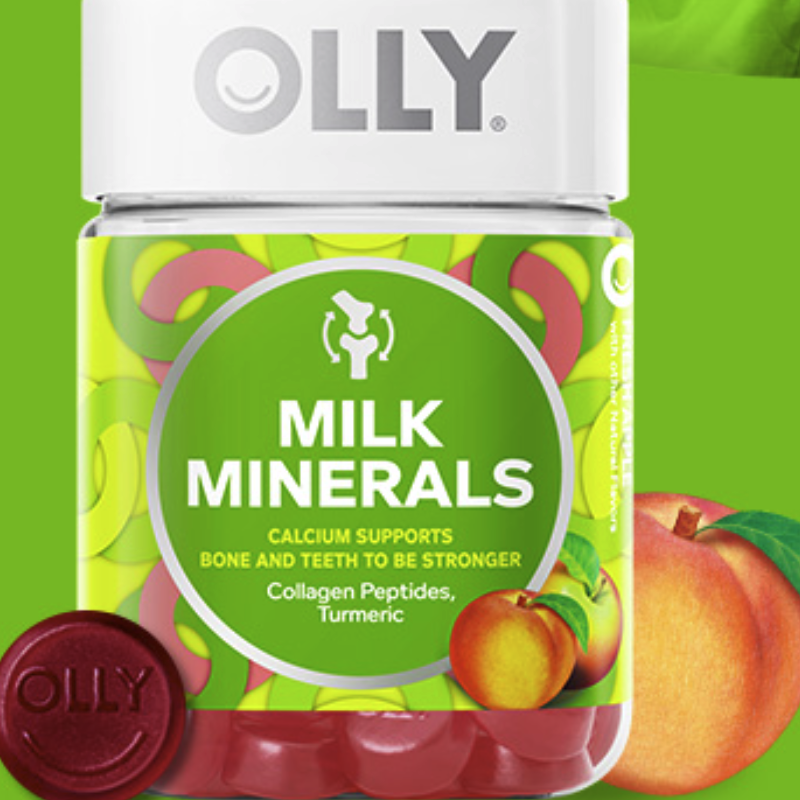 OLLY 强韧糖 苹果桃子味 51粒保健产品包装创意设计欣赏(图4)
