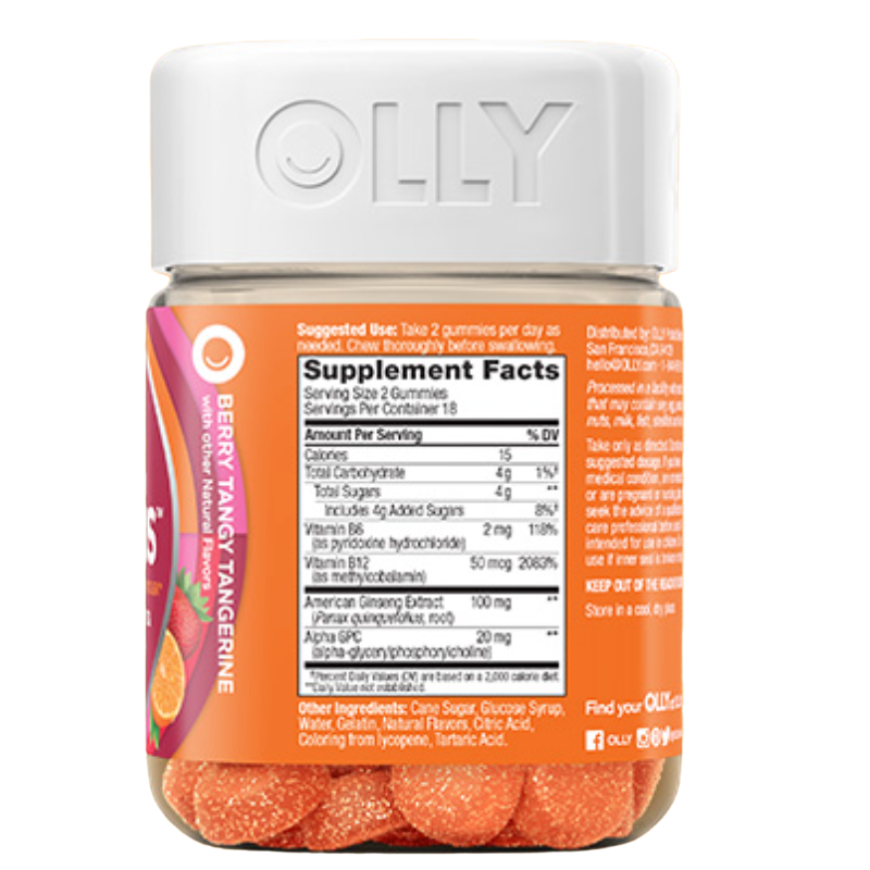 OLLY 专注糖 草莓橙子味 36粒