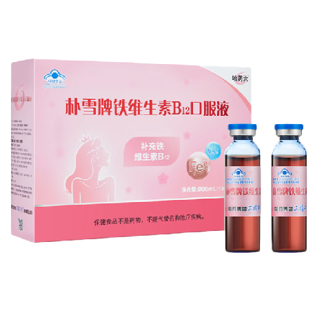 哈药六牌 朴雪牌铁维生素B12口服液 900ml保健产品包装创意设计欣赏(图1)