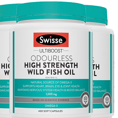 Swisse 斯维诗 Ultiboost 无腥味高浓度野生鱼油胶囊 400粒*3瓶