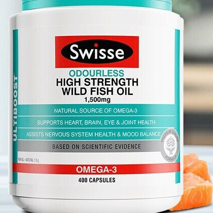 Swisse 斯维诗 Ultiboost 无腥味高浓度野生鱼油胶囊 400粒*3瓶