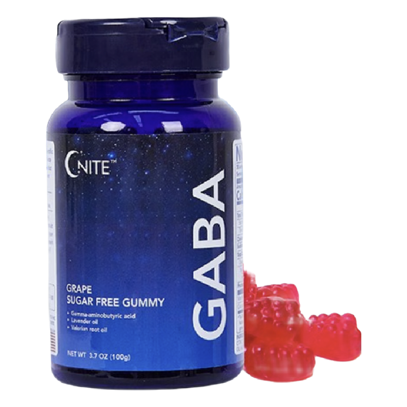GNITE GABA 褪黑素软糖 葡萄味 100g保健产品包装创意设计欣赏(图3)