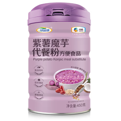 灌装紫薯魔芋代餐粉包装设计欣赏(图1)