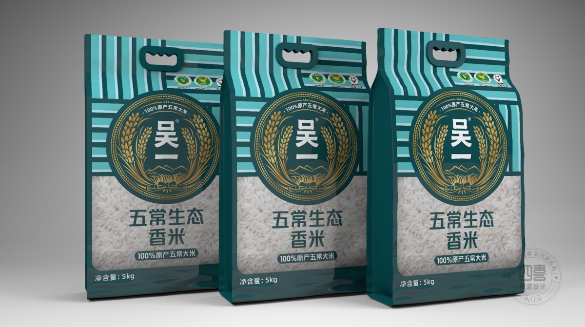 五常生态香米包装如何设计(图1)