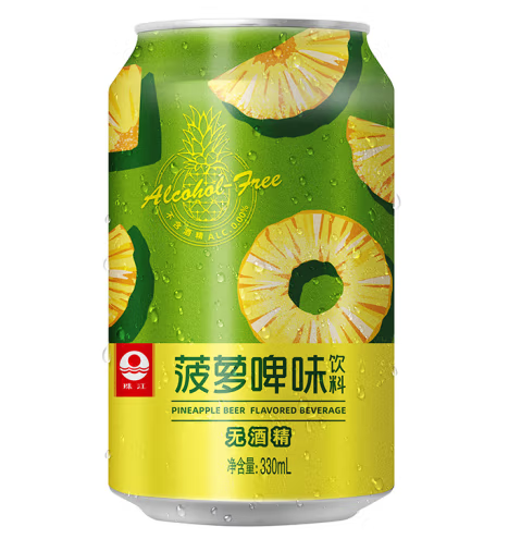 无酒精菠萝味饮料包装设计欣赏(图1)