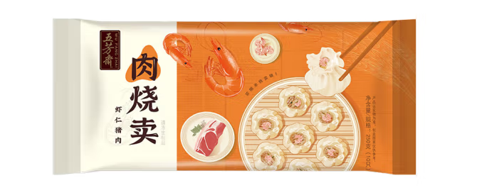虾仁猪肉烧麦包装袋设计欣赏(图1)