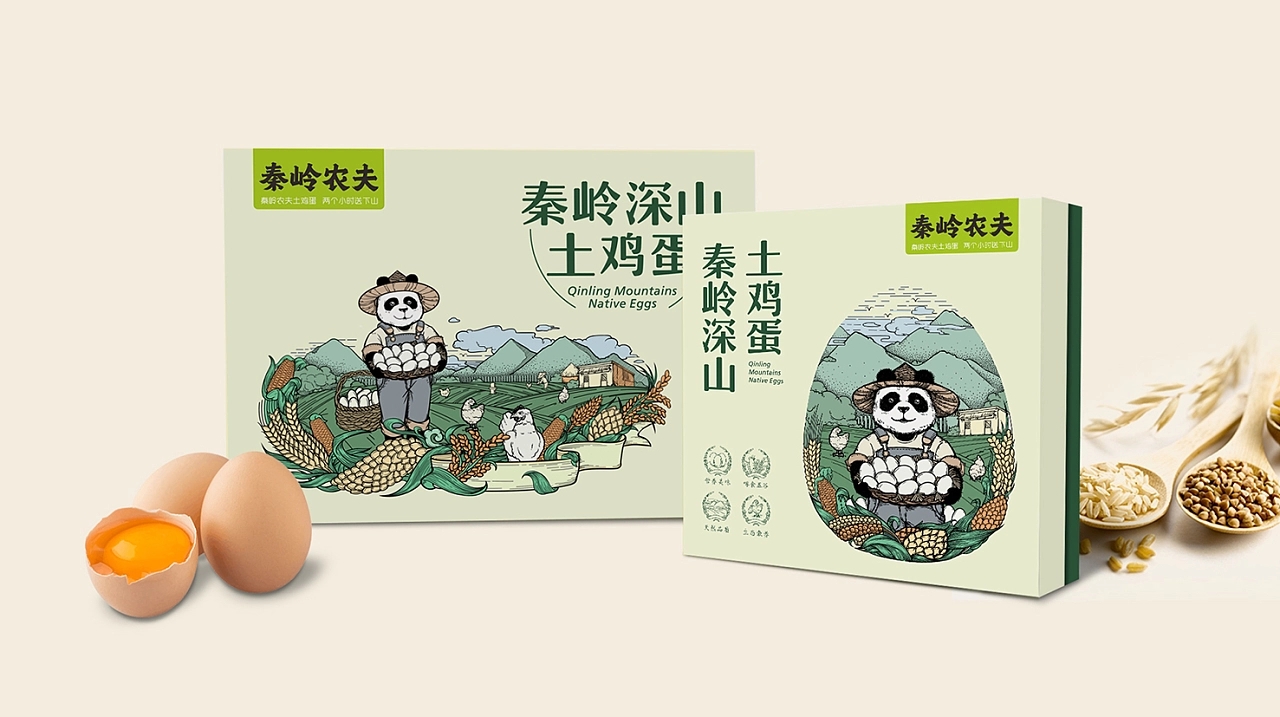土鸡蛋包装设计升级，提升超市商品吸引力(图1)