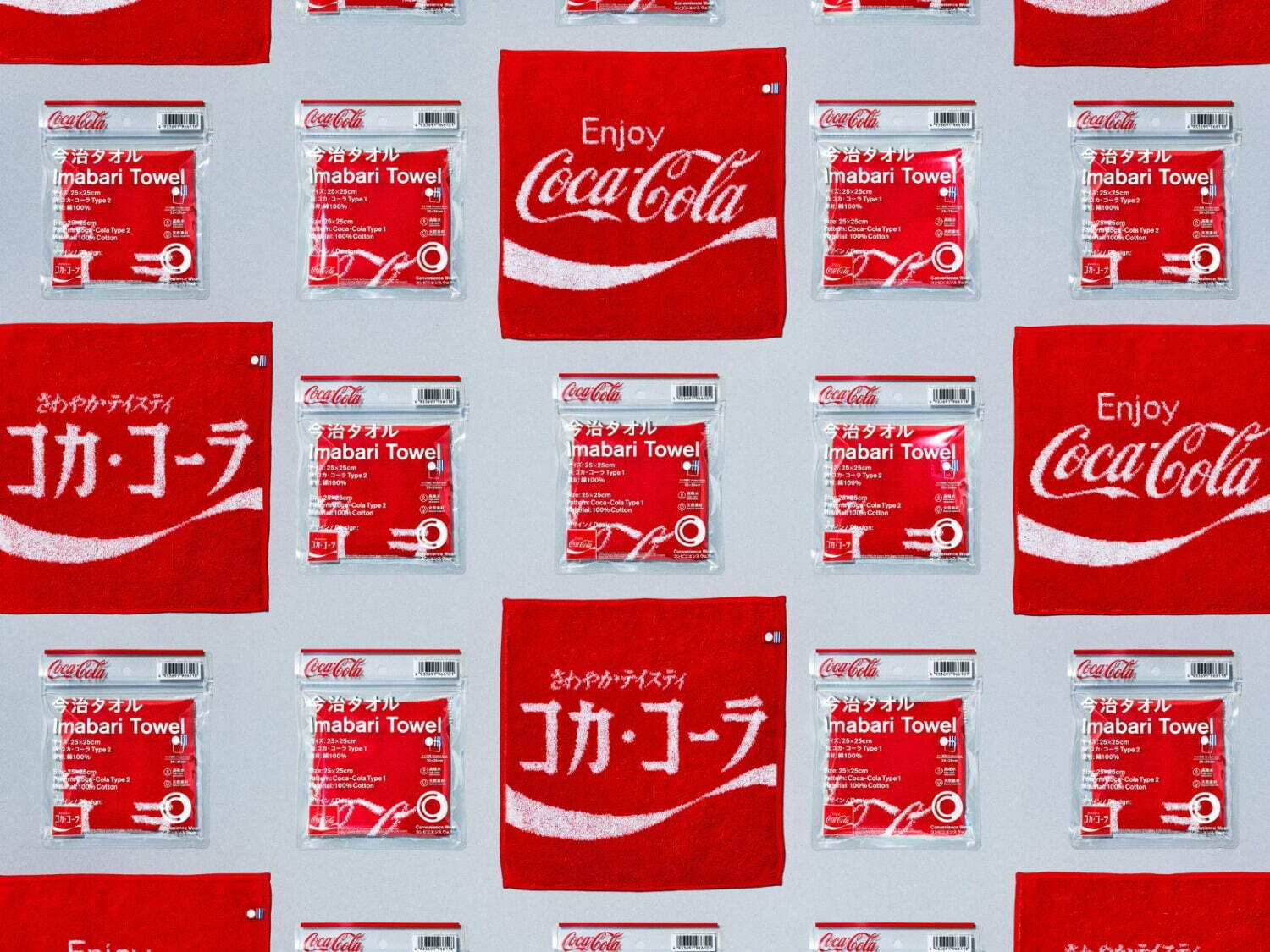 Facetasm Ochiai ＂Coca-Cola＂ 设计的今治毛巾(图1)