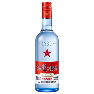 创意酒包装设计二锅头酒 绵柔8纯粮 蓝瓶 53%vol 清香型白酒 500ml 单瓶装产品包装设计欣赏(图2)