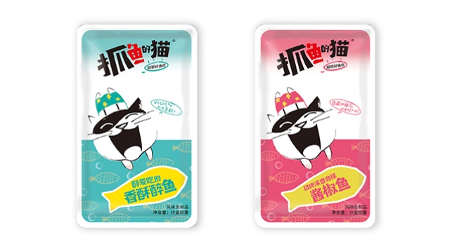 抓鱼的猫品牌logo与食品包装设计欣赏(图2)