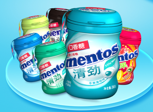 Mentos曼妥思品牌logo与食品包装设计欣赏(图3)