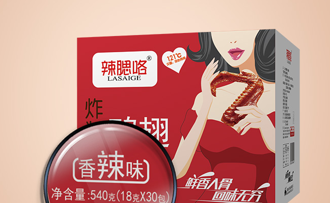 辣腮咯品牌logo与食品包装设计欣赏(图3)