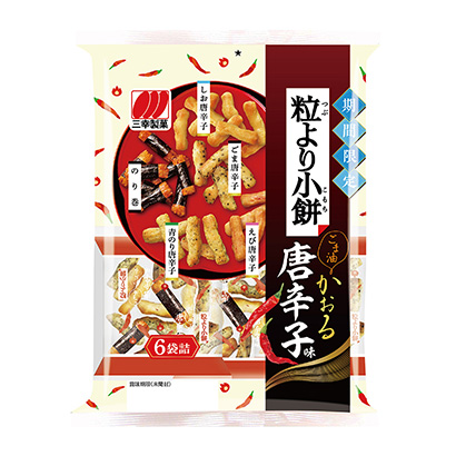 包装设计公司推荐小饼香辣椒味胜于颗粒三幸制果包装设计欣赏(图1)