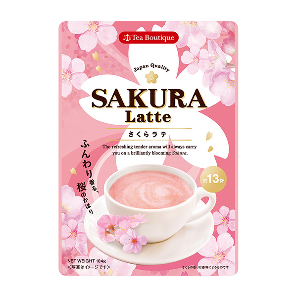 食品包装设计欣赏速溶樱花拿铁绿茶中心包装设计欣赏(图1)