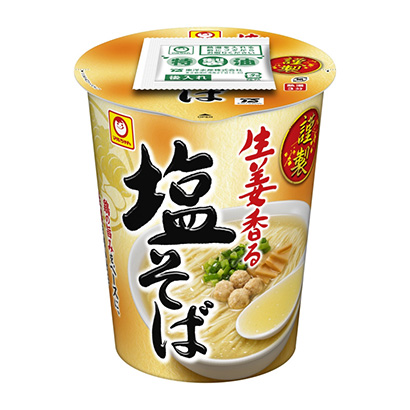 小丸谨制生姜香盐荞麦面东洋水产面类包装设计(图1)