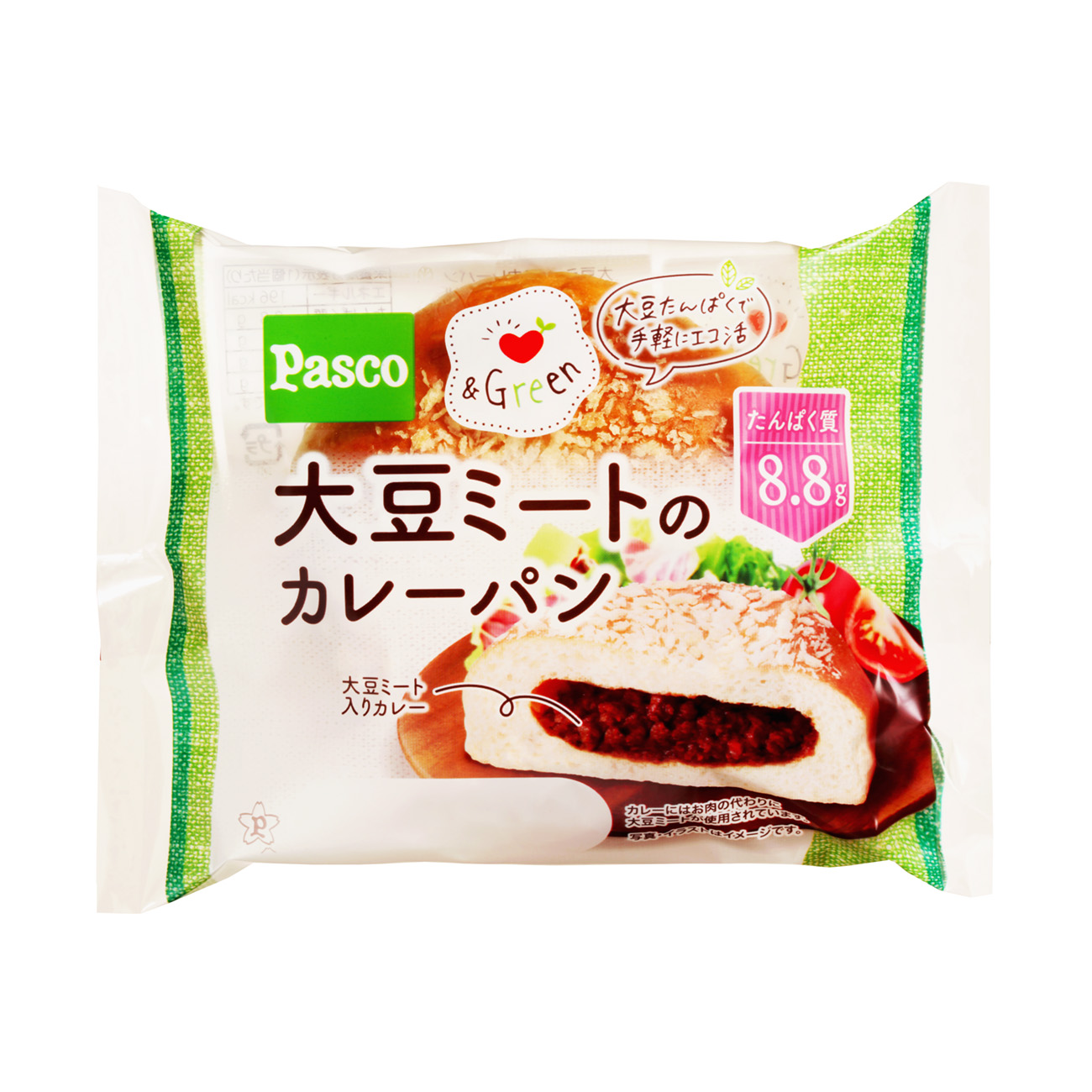 大豆肉的咖喱面包敷岛制面包包装设计(图1)