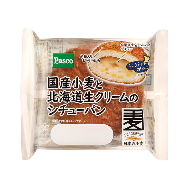 小麦和北海道鲜奶油炖锅敷岛制面包包装设计(图1)