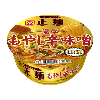 马尔正面杯浓厚豆芽辣酱东洋水产面类包装设计(图1)
