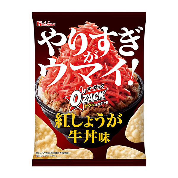 欧扎克红姜牛肉盖饭味大棚点心包装设计(图1)