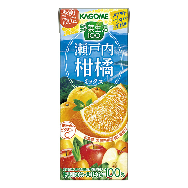 蔬菜生活濑户内柑橘混合料可果美果实清凉饮料包装设计(图1)