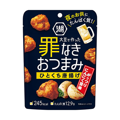 无辜下酒菜一口炸鸡蒜酱油湖池屋点心包装设计(图1)
