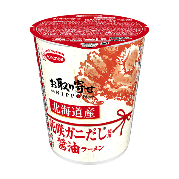 订购北海道产开花蟹汤汁使用酱油拉面王牌厨师面类包装设计(图1)