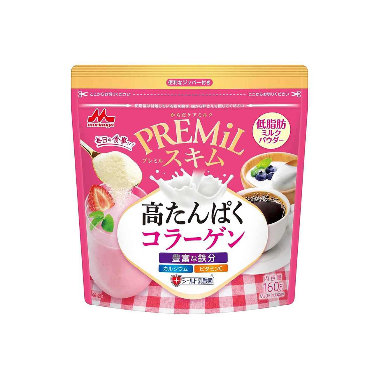包装设计欣赏PREMiL方案＜胶原蛋白＞ (森永乳业) 2024年9月10日发售(图1)